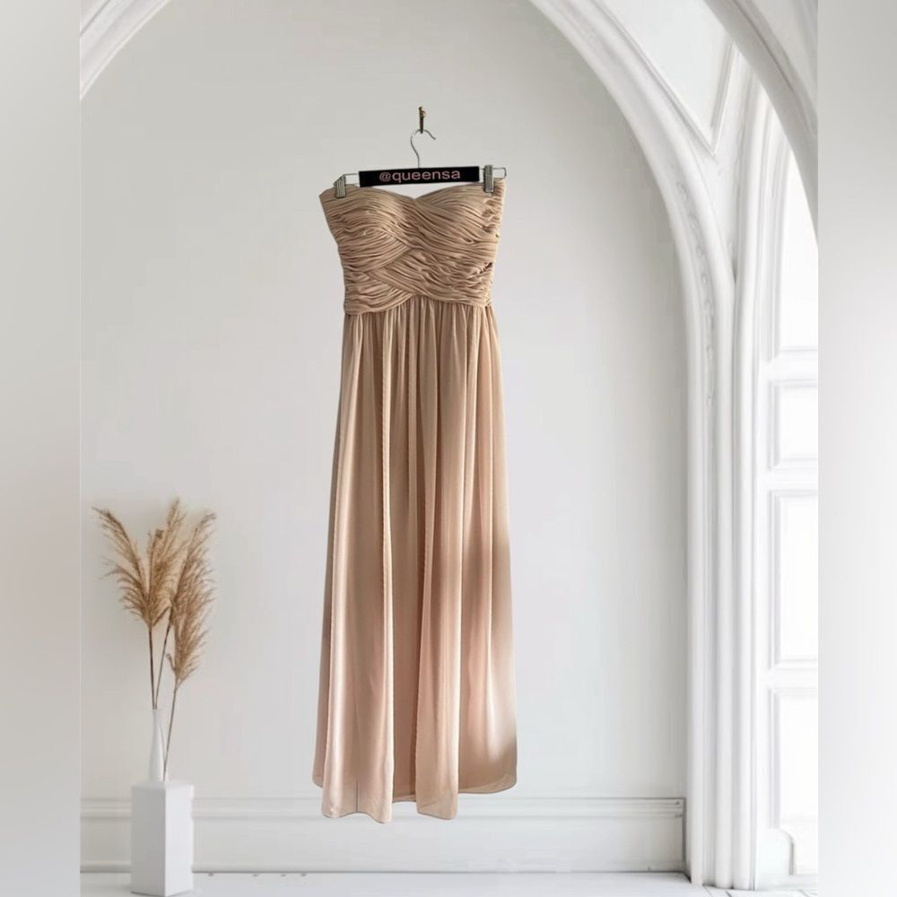 Sweetheart Criss-Cross Sleeveless Empire Chiffon Bridesmaid Dress With Straps